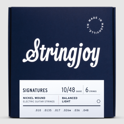 Stringjoy Signatures | Balanced Light Gauge (10-48) Nickel Wound Electric Guitar Strings