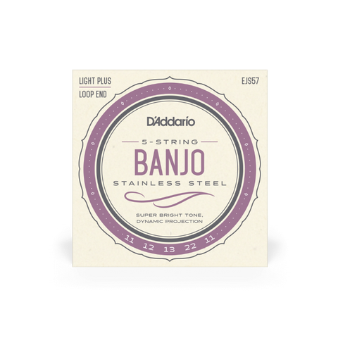 D'Addario EJS57 5-String Stainless Steel Light Plus Banjo Strings