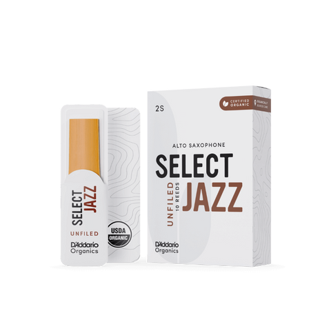 D'Addario Organic Select Jazz Unfiled Alto Saxophone Reeds