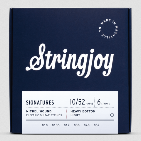 Stringjoy Signatures | Heavy Bottom Light Gauge (10-52) Nickel Wound Electric Guitar Strings