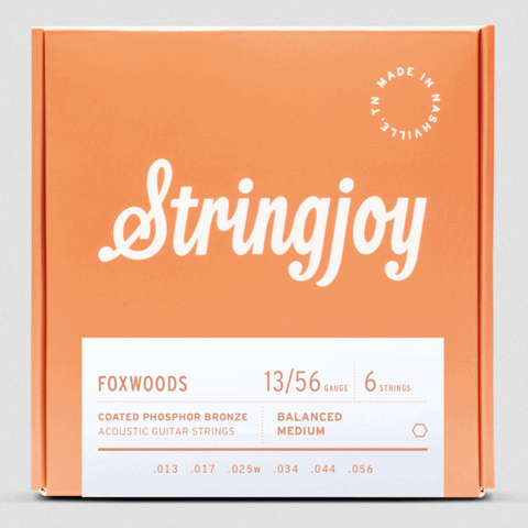 Stringjoy Foxwoods | Medium Gauge (13-56) Coated Phosphor Bronze Acoustic Guitar Strings